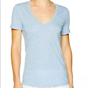 Adidas V Neck Speckled Blue T-shirt